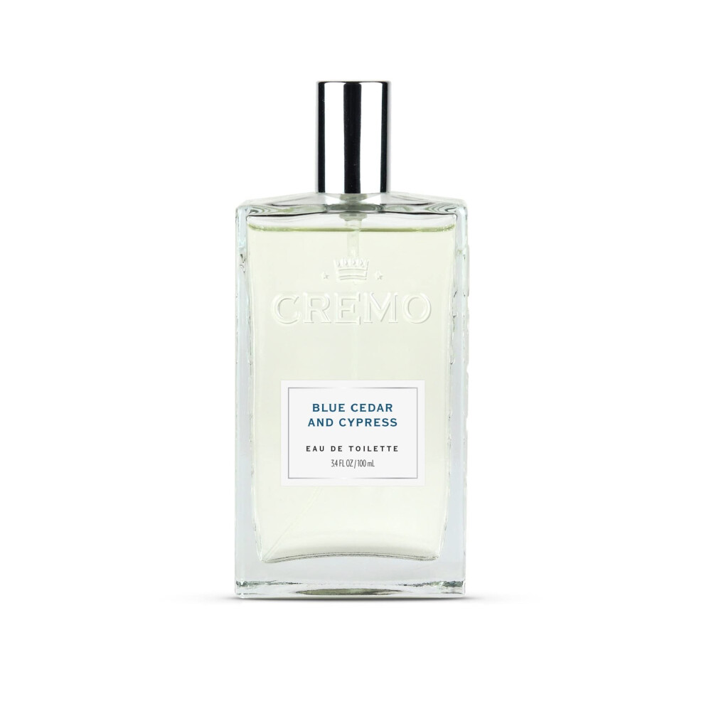 Cremo Blue Cedar & Cypress Cologne Spray - Woodsy Scent With Lemon Leaf, 3.4 Fl Oz (Osp12bl4613)