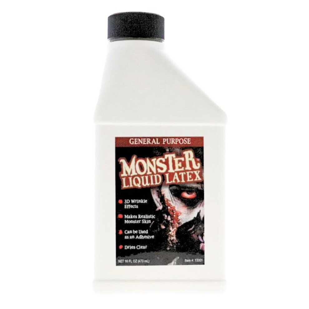 Llf Monster Liquid Latex - Dries Clear - Creates Zombie Skin And Fx