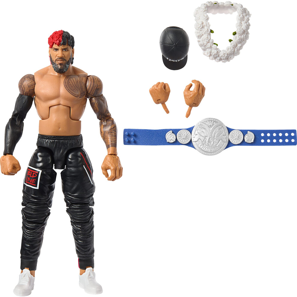 Mattel Wwe Jimmy Uso Top Picks Elite Collection Action Figure, Articolazione E Dettaglio Realistico, Accessori Intercambiabili, 6 Pollici (HKN56)-image