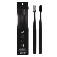 MOON Soft Bristle Toothbrush 2-Pack - Extra Soft Toothbrushes for Adults Sensitive Gums & Teeth-Friendly - 720 Tapered Ultra-Fine Bristles per Brush