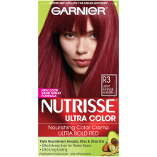 Garnier Nutrisse Haarfarbe, R3 Licht Intensives Kastanienbraun Pflege Color Creme Permanent (Packung mit 3)