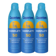 Coppertone Complete Sunscreen Spray SPF 50 Spray solaire pour le corps L ger R sistant l'eau 150 ml Lot de 3