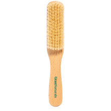 GranNaturals Boar Bristle Slick Back Hair Brush - Soft White Bristles, Ergonomic Handle, Size S