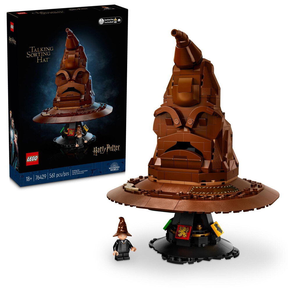 Lego Harry Potter Talking Sorting Hat Harry Potter Hogwarts Hat With 31 Randomized Sounds Movie Themed Build And Display Model For Adults Fun Harry