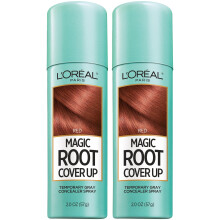 L'Oreal Paris Root Cover Up Temporres Grau-Concealer-Spray, Haarfarbspray mit fllender und verdickender Deckkraft, Rot, 2er-Pack, Verpackung kann v