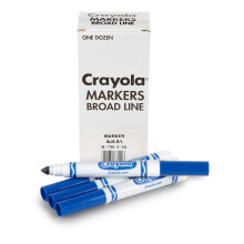 Crayola Broad Line -tussit - siniset (12 kpl) Tussit lapsille, irtotavarana koulutarvikkeita opettajille, myrkyt n tussin t ytt pakkaus uudelleen