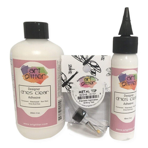 Art Institute Glitter Designer Dries Clear Adhesive Bundle 8oz 2oz  Me