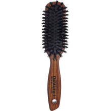Spornette Deville Sculpting Hair Brush #343 Soft Boar Bristle  Wood Handle  Cushioned Smoothing Brush for Daily Maintenance  Finishing & Adds Shine to