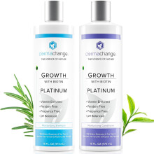 DermaChange Biotin Shampoo and Conditioner Set - Hair Growth Shampoo and Conditioner for Men & Women - Shampoo Conditioner for Dry, Damage & thinning