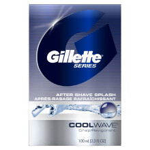 Loci   n para despu   s del afeitado Gillette The Series Splash Cool Wave, botella de 3.3 onzas l   quidas (paquete de 6)