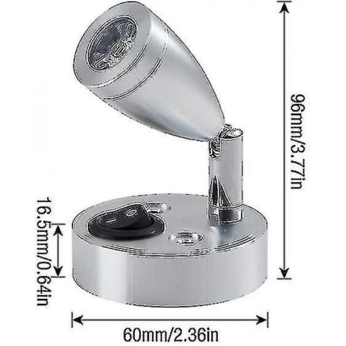 12v Led Reading Light, Rv Reading Led Lamp Interior, 1w Warm Bedside Reading 1