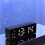 (White) Desktop Mirror Bluetooth Speaker Alarm Clock LCD Digital Full Screen Wirelss Bluetooth Speaker Clock Portable Radio Luminous Sensor Clock 4