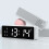 (White) Desktop Mirror Bluetooth Speaker Alarm Clock LCD Digital Full Screen Wirelss Bluetooth Speaker Clock Portable Radio Luminous Sensor Clock 6