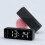 (White) Desktop Mirror Bluetooth Speaker Alarm Clock LCD Digital Full Screen Wirelss Bluetooth Speaker Clock Portable Radio Luminous Sensor Clock 5