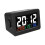 (White) Brother Double Knob Simplified Alarm Clock Touch Adjust Backlight with Temperature Hu 3