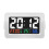 (White) Brother Double Knob Simplified Alarm Clock Touch Adjust Backlight with Temperature Hu 8