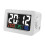 (White) Brother Double Knob Simplified Alarm Clock Touch Adjust Backlight with Temperature Hu 4