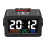 (Black) Brother Double Knob Simplified Alarm Clock Touch Adjust Backlight with Temperature Hu 9