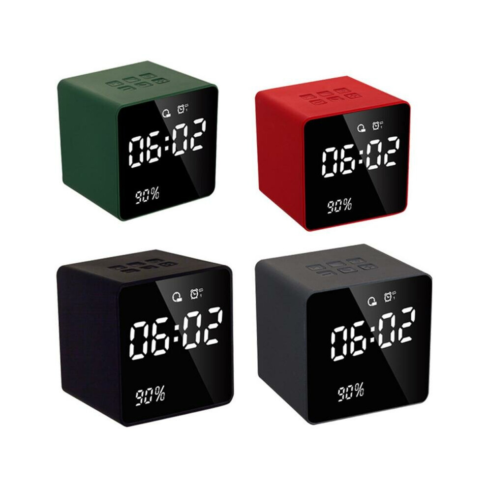 (Black) Multifunction LED Digital Alarm Clock Bluetooth Speaker with FM Radio AUX TF USB Music Player Handsfree With Mic for phone Computer Gaming-image-OPC-PJH9GFJ-NEW