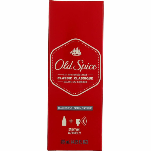 Old Spice Classic Cologne Spray 4,25 Oz 4 Pack
