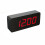 (White) Multifunctional Wooden Digital Clock Two Modes Default Display Time Built-in Battery Voice Control Switch on/off 5