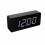 (White) Multifunctional Wooden Digital Clock Two Modes Default Display Time Built-in Battery Voice Control Switch on/off 6