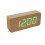(White) Multifunctional Wooden Digital Clock Two Modes Default Display Time Built-in Battery Voice Control Switch on/off 7