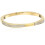 Michael Kors Michael Kors Pave Logo Kussen Gehinge Gouden Bangle Armband 1