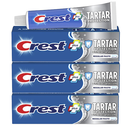 Crest Tartar Protection & Anticavity Toothpaste with Fluoride  Regular Paste  2.4oz (Pack of 3)