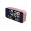 (White) USB LED Music Alarm Clock Mirrow Effect Sound Brightness Control Snooze Function Time Thermometer Temperature LED Display Desktop Clock 3