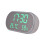 (Grey) Digital USB Alarm Clock Portable Mirror HD LED Clock with Time Humidity Temperature Display Function 4