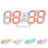 (White) Creative USB Charging 3D Digits Display Adjustable Brightness Alarm Clock 1
