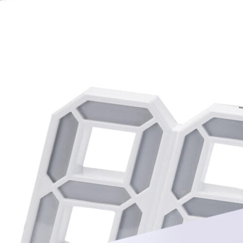 (White) Creative USB Charging 3D Digits Display Adjustable Brightness Alarm Clock 2