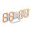 (White) Creative USB Charging 3D Digits Display Adjustable Brightness Alarm Clock 7