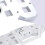(White) Creative USB Charging 3D Digits Display Adjustable Brightness Alarm Clock 4