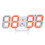 (White) Creative USB Charging 3D Digits Display Adjustable Brightness Alarm Clock 8
