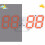 (White) Creative USB Charging 3D Digits Display Adjustable Brightness Alarm Clock 5