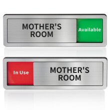 Mother's Room Sliding Door Signs Do Not Disturb Breastfeeding Door Sign In Use/Available Slider Sign for Lactation Room Vacant Occupied Privacy Slide