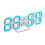 (White) Creative USB Charging 3D Digits Display Adjustable Brightness Alarm Clock 10