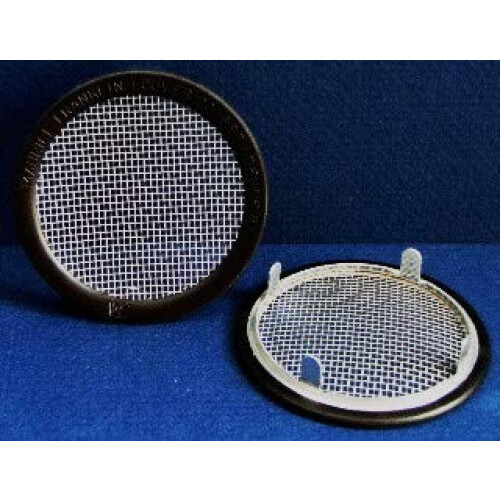 1"""" Round Open Screen Vent - tab Style - Black - Pkg of 6
