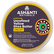 Unt de Shea Brut Galben Ashanti Naturals | Unt de Shea African Nepurificat | Hidratant Crema - 8 oz