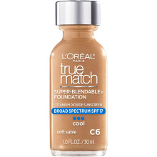 L'Oreal Paris Makeup True Match ?pe?-??????t? ???? Foundation Soft Sable C6 1 Fl Oz 1 Count