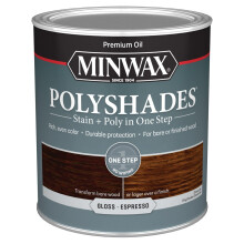 Minwax PolyShades Wood Stain  Polyurethane Finish - Quart  Espresso  g