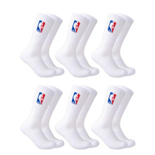 Ultra Game NBA Offici?e Heren Atletiek Gevoerde Veilige Pasvorm Crew Sokken - 6 Pack - Unisex NBA Wit Rood Wit Blauw M6-12