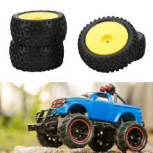 4 Stück RC-Gummi-Reifen Gelb/Schwarz 88 mm 32/41 mm