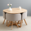 Space Saving Dining Table with 4 Velvet Chairs 1