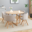 Space Saving Dining Table with 4 Velvet Chairs 2