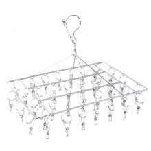 Stainless Steel Hanging Drying Rack Pins 36 Clips Clothespins Laundry Clamp For