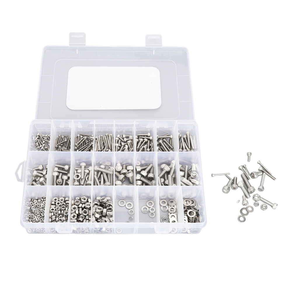 880Pcs Stainless Steel Screw Assortment Kit M2 M3 9121376329739