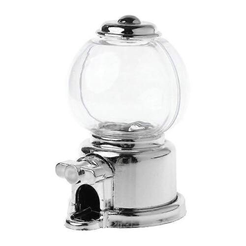 (Silver) Practical Candy Bank Dispenser Machine Snacks Storage Box Coin Money For Kids Ba